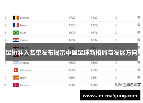 足协准入名单发布揭示中国足球新格局与发展方向 足协准入名单发布揭示中国足球新格局与发展方向